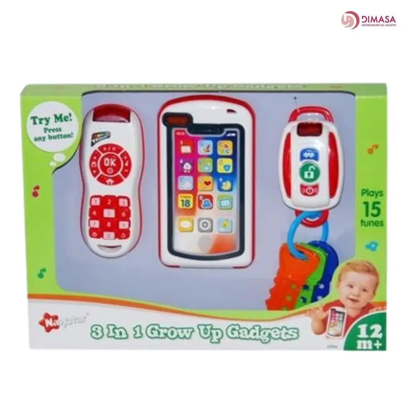 Mando, llavero y movil musical bebe 3 en 1
