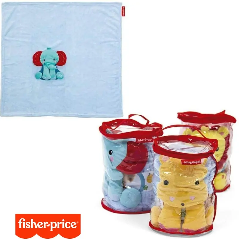 Manta para bebes con peluche elefante Fisher Price