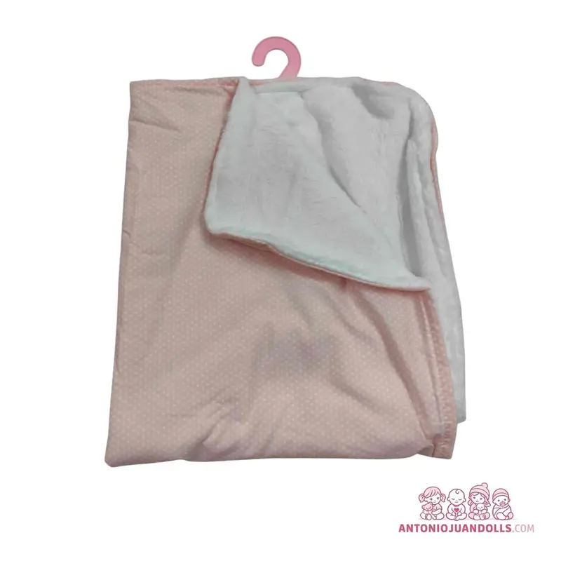 Manta Rosa Blanca Muñecas - Doble Cara Suave (91060-10)