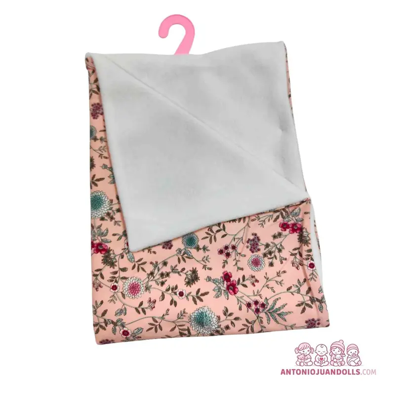 Manta Rosa Flores Botánicas Muñecas - Doble Cara Romántica (91060-13)