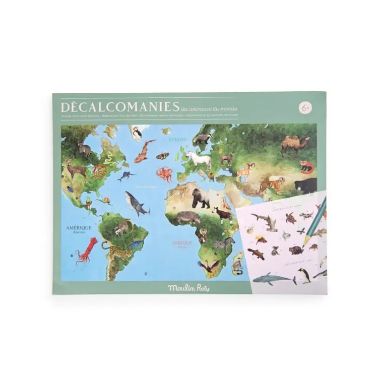 Mapamundi de Calcomanías Tout autour du monde