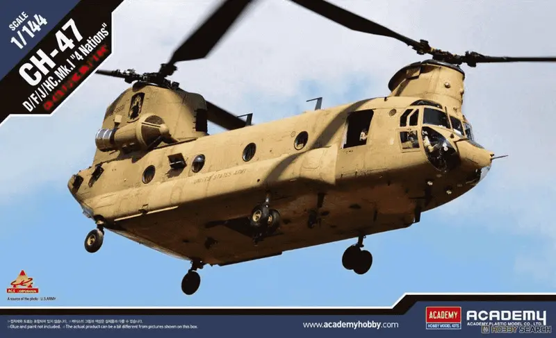Maqueta Helicoptero Chinook 47D Esc1/144
