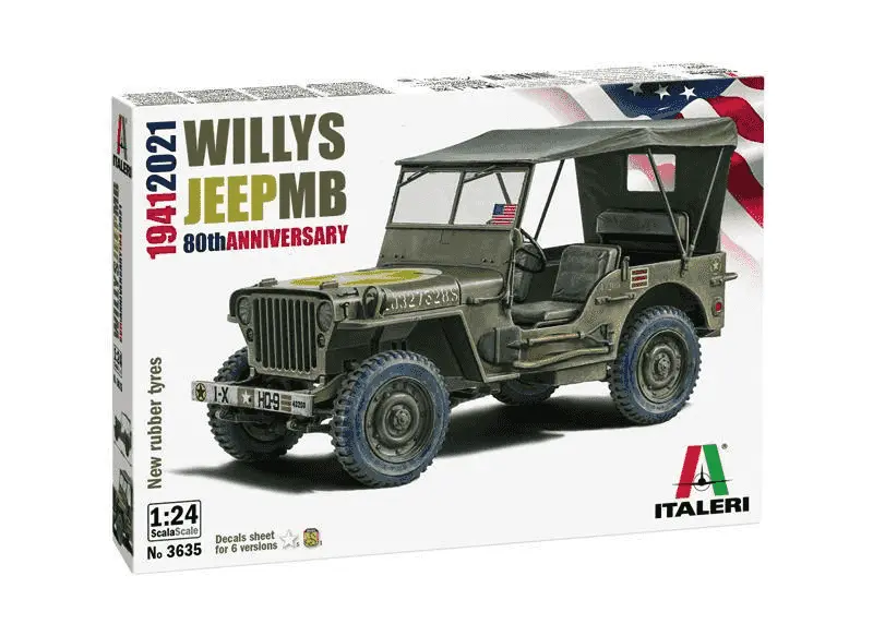 Maqueta Jeep Willys MB 80th 1/24