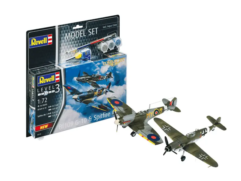 Maqueta Set Combat Aviones BF109G-Spitfi