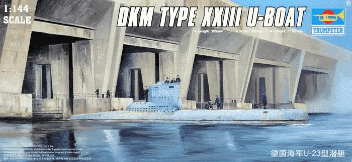 MAQUETA SUBMARINO 1/144 DKM TYPE XXIII U