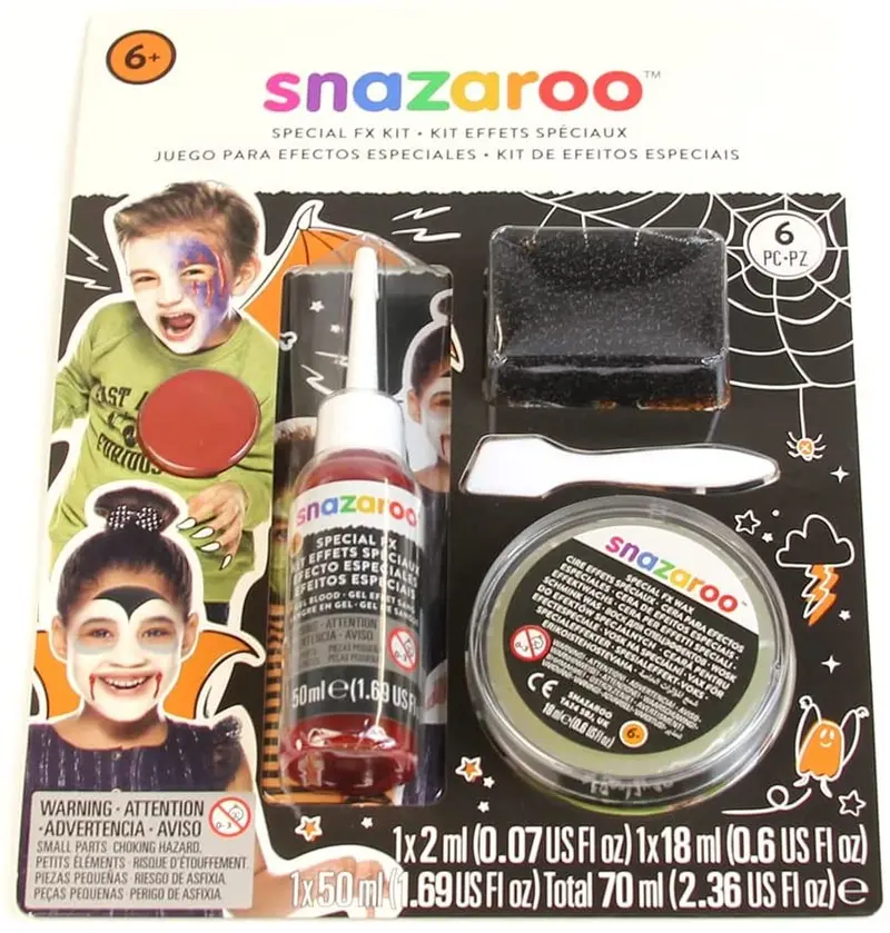Maquillaje,cera para efectos especiales fx kit y sangre en gel - snazaroo 1198227