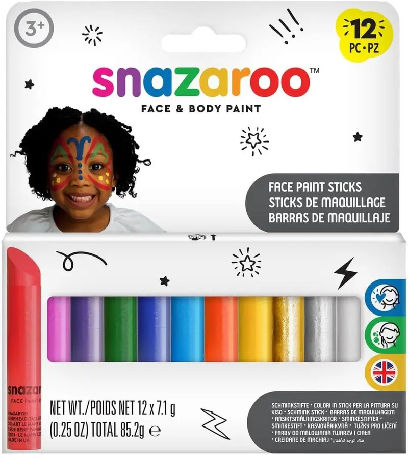 Maquillaje Facial Infantil Snazaroo | 12 Barras