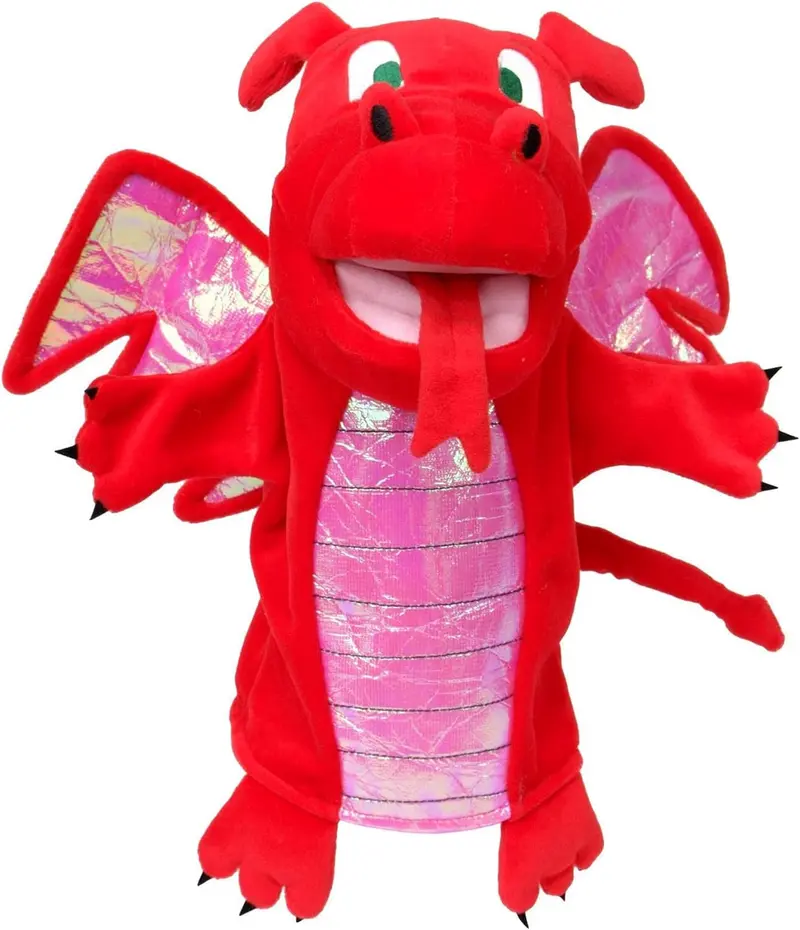 Marioneta dragón rojo - fiesta crafts