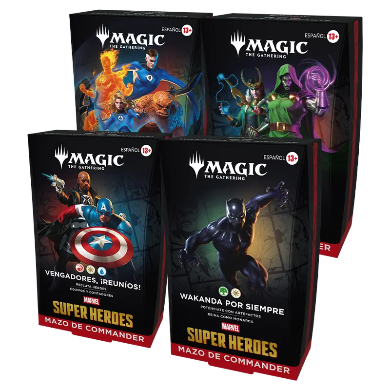 Marvel Super Heroes - Set completo de Mazos de Commander (Español)