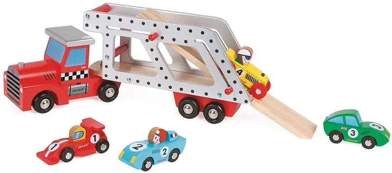 Mi primer camión de madera porta coches story - janod j08572