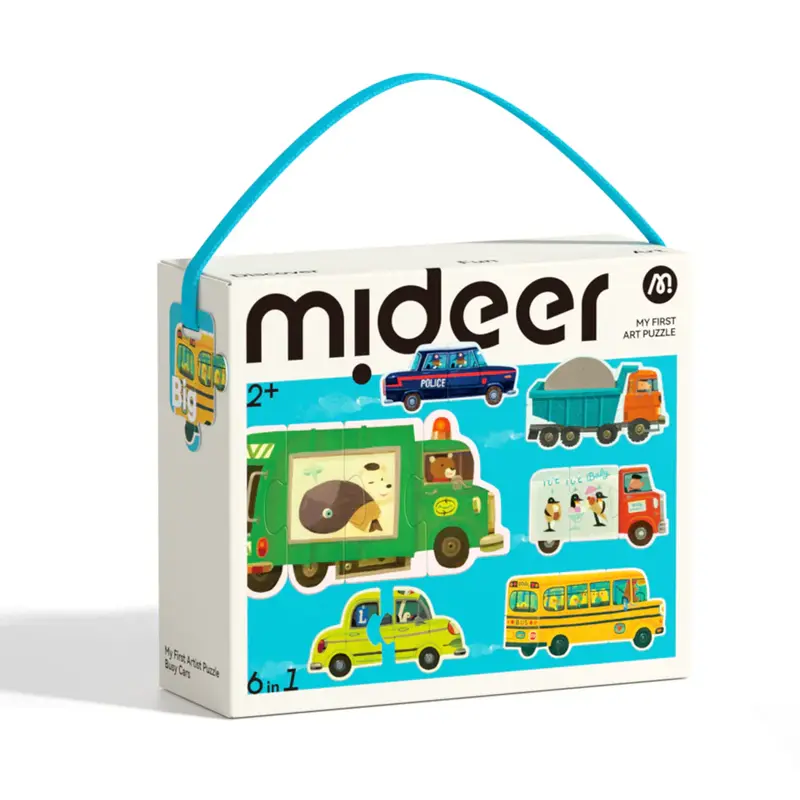 Mi primer rompecabezas 6 en 1 de Mideer – Transporte