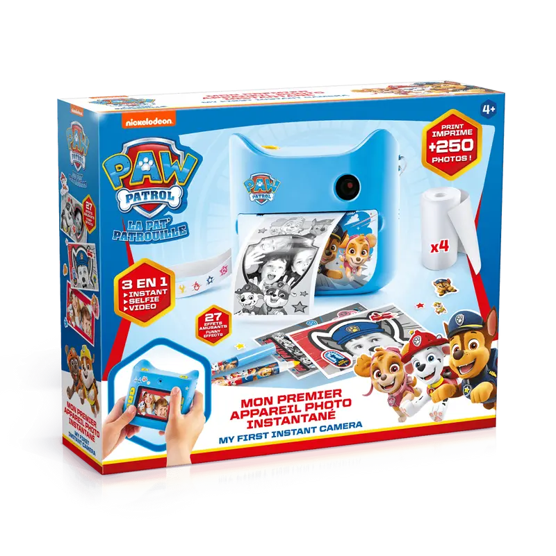 Mi Primera Cámara de Impresión Instantánea de la Patrulla Canina sin Tinta con 4 Rollos de Papel y 4 rotuladores - My First Instant Camera Paw Patrol - Paw Patrol - PPC037