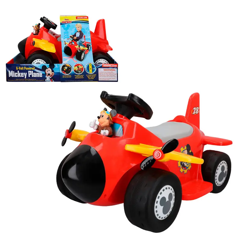 Mickey Correpasillos avión a batería 6V