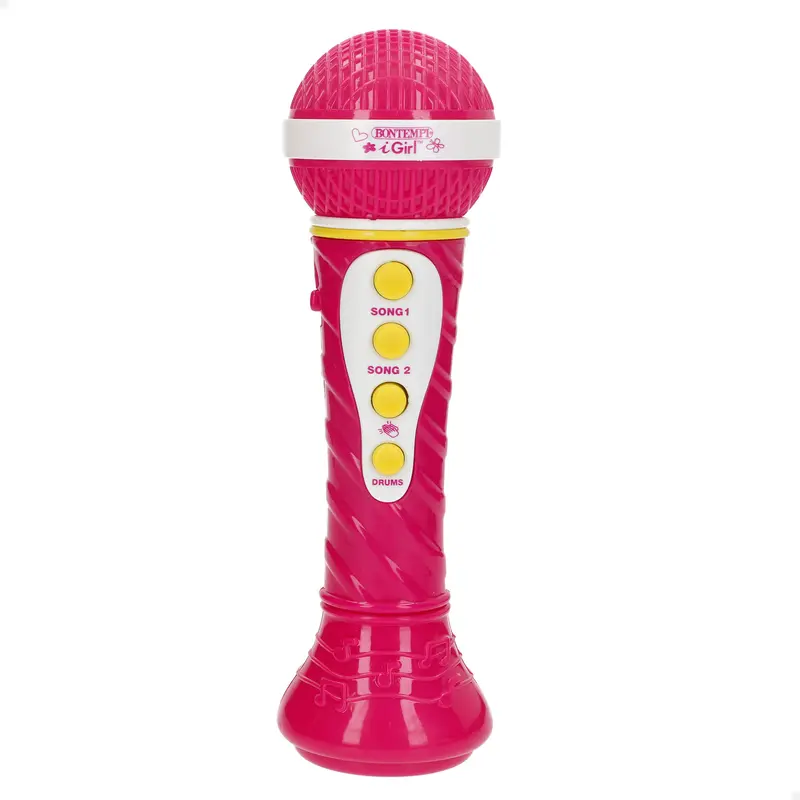 Micrófono inalámbrico de juguete color rosa Bontempi