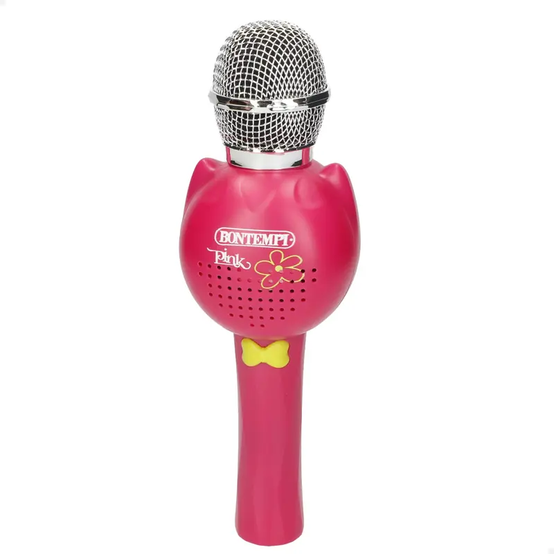 Micrófono infantil inalámbrico rosa con altavoz Bontempi