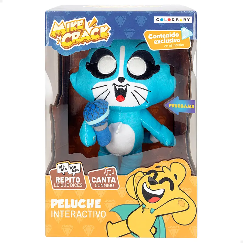 Mikecrack Peluche oficial gatita Akela "Canto y repito lo que dices"