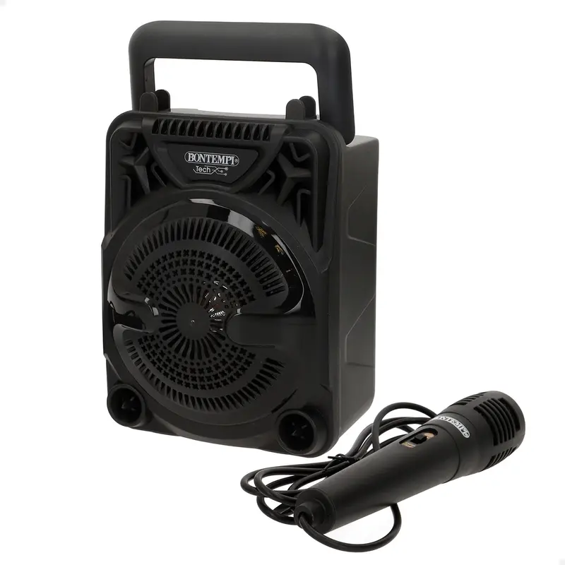 Mini altavoz inalámbrico con micrófono y luces 11,5x10x18 cm Bontempi