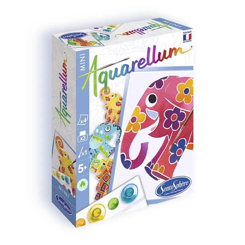 Mini Aquarellum Elefants