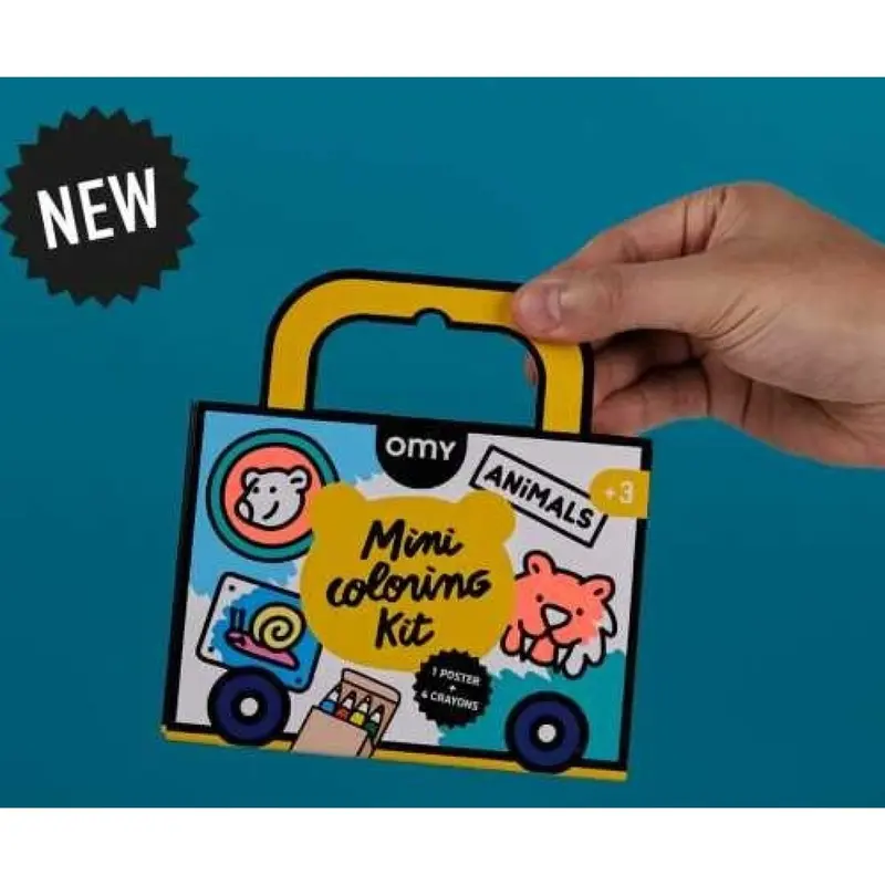 MINI POCKET OMY ANIMALS PARA COLOREAR + 4 LAPICES COLOR
