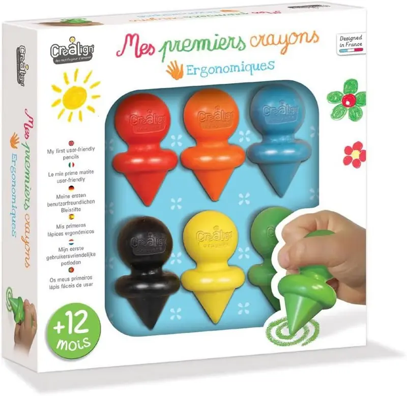 Mis Primeros Crayones Ergonómicos Crealign – 6 Uds. +18m
