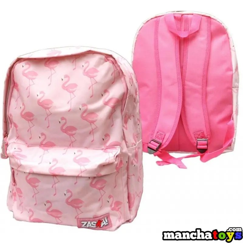 MOCHILA FLAMENCO ROSA 42 CM. ZASKA