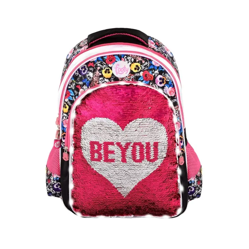 Mochila Grande Be You LED Lentejuelas Adaptable Carro Footy FO000157