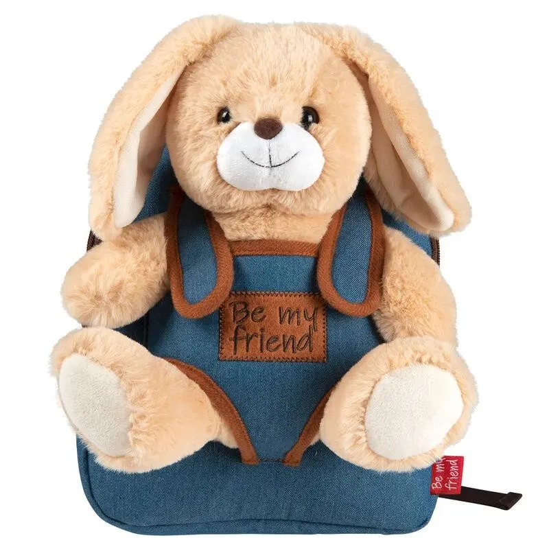 Mochila infantil con peluche conejito bob - perletti 13035