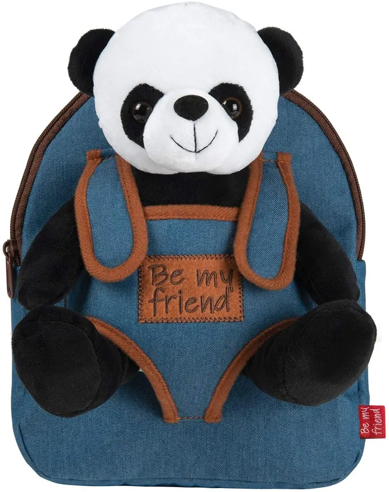 Mochila Infantil con Peluche Oso Panda - Perletti 13036