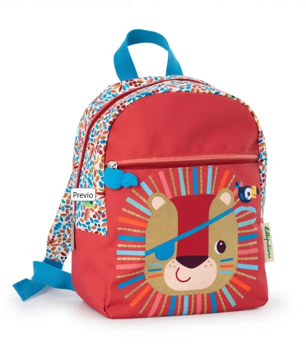Mochila infantil de pet reciclado jack el león - lilliputiens 84478
