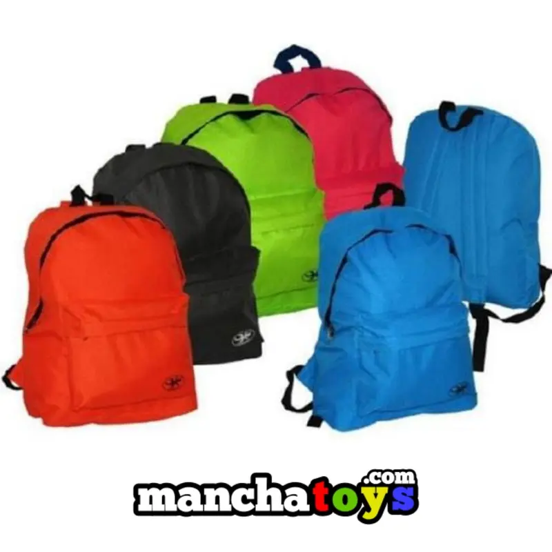 MOCHILA LAGART LISA BÁSICA 39 CM. (VARIOS COLORES A ELEGIR)