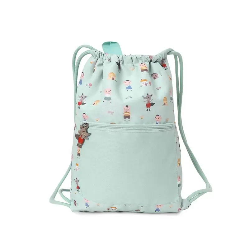 Mochila Saco Impermeable Tres cerditos Personalizable