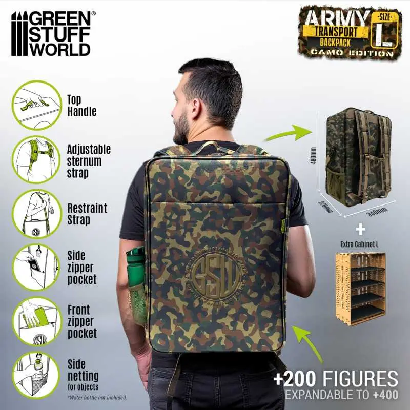 Mochila Transporte Miniaturas - Edición Camuflaje