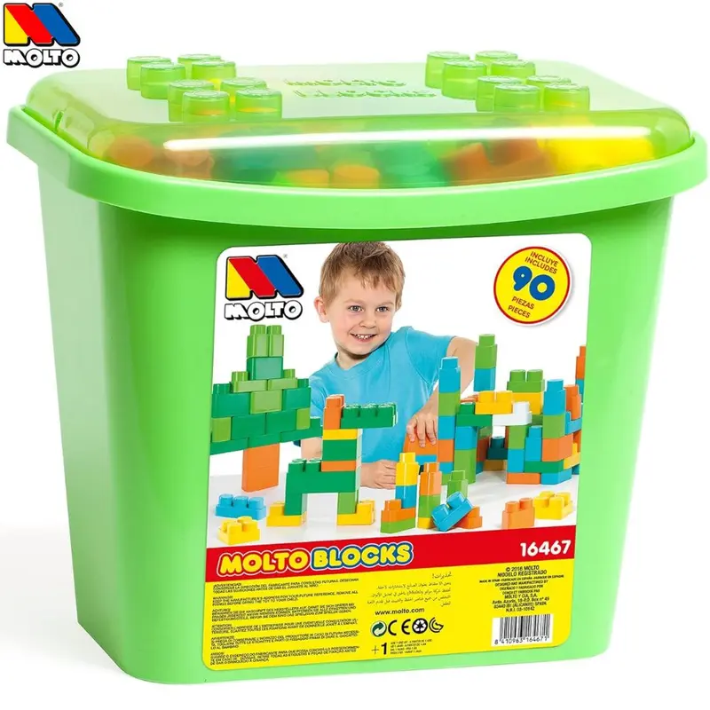 Molto Blocks contenedor verde 90 bloques