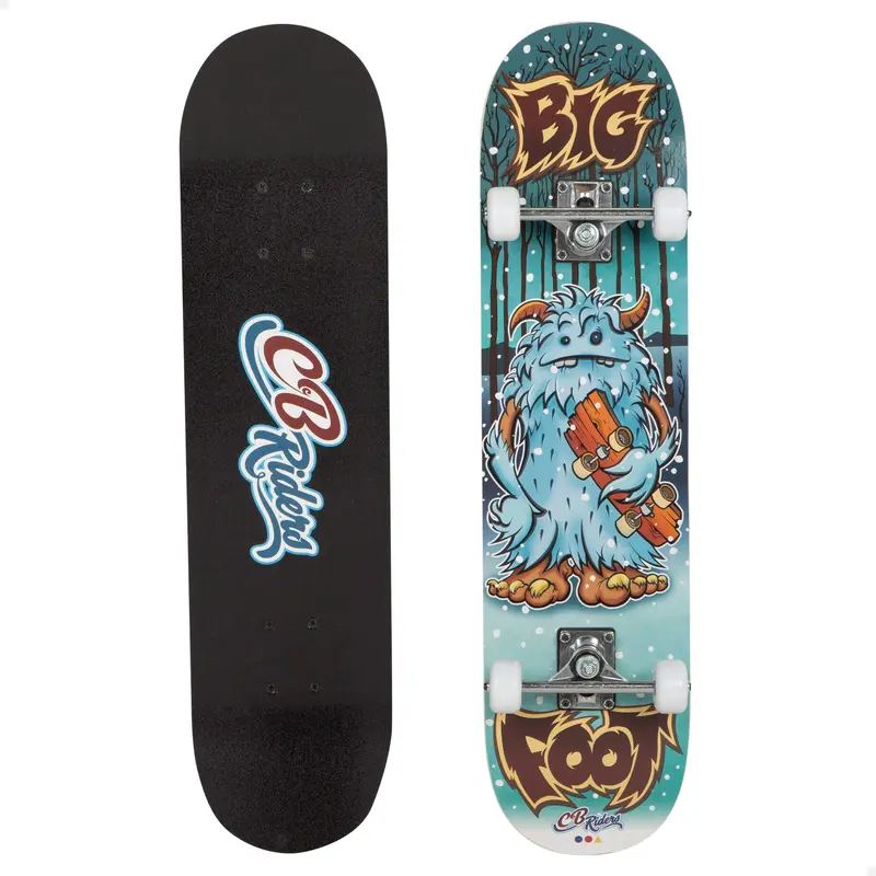 Monopatín madera Big Foot con eje de aluminio 79x20 cm CB Riders