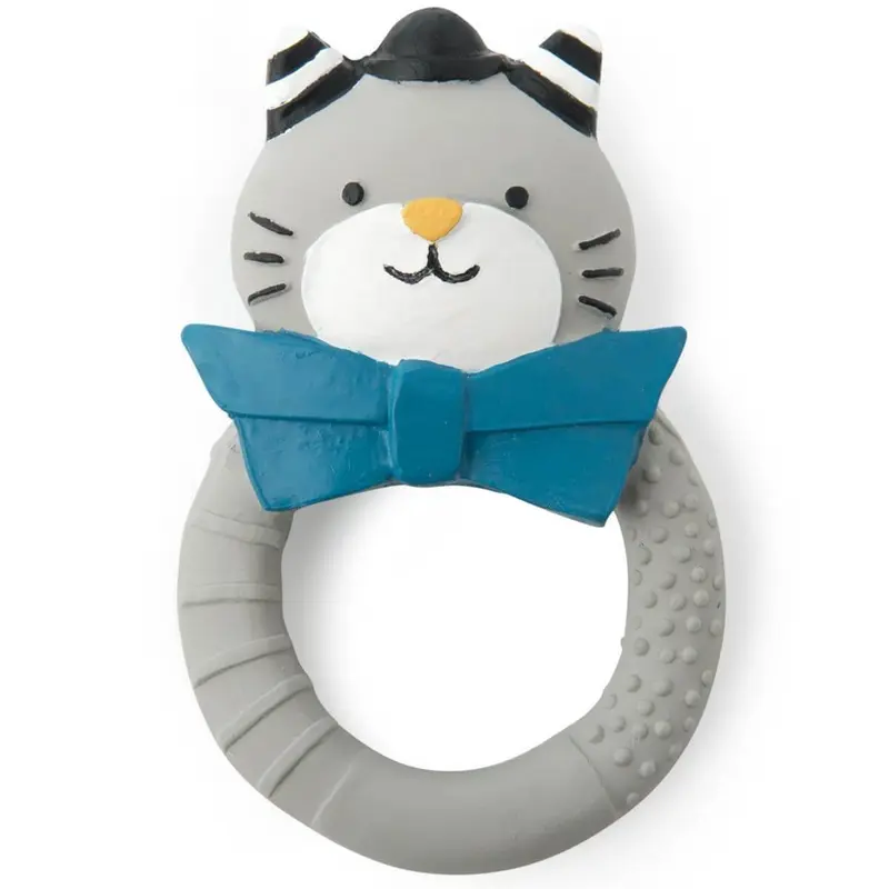 Mordedor anilla gato gris Moustaches