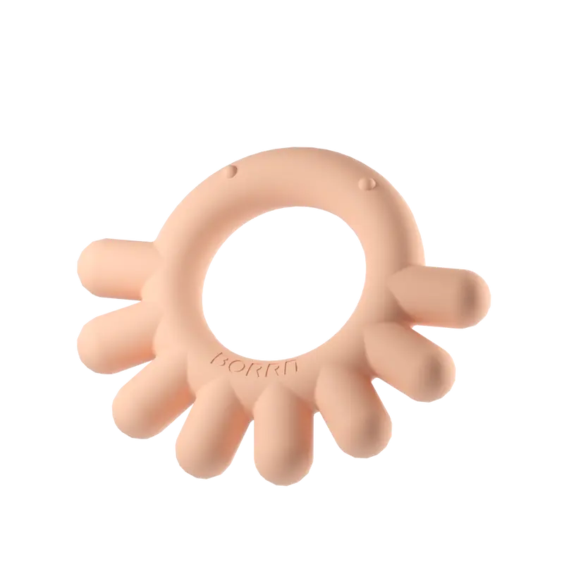 Mordedor de silicona Borrn Pulpo naranja