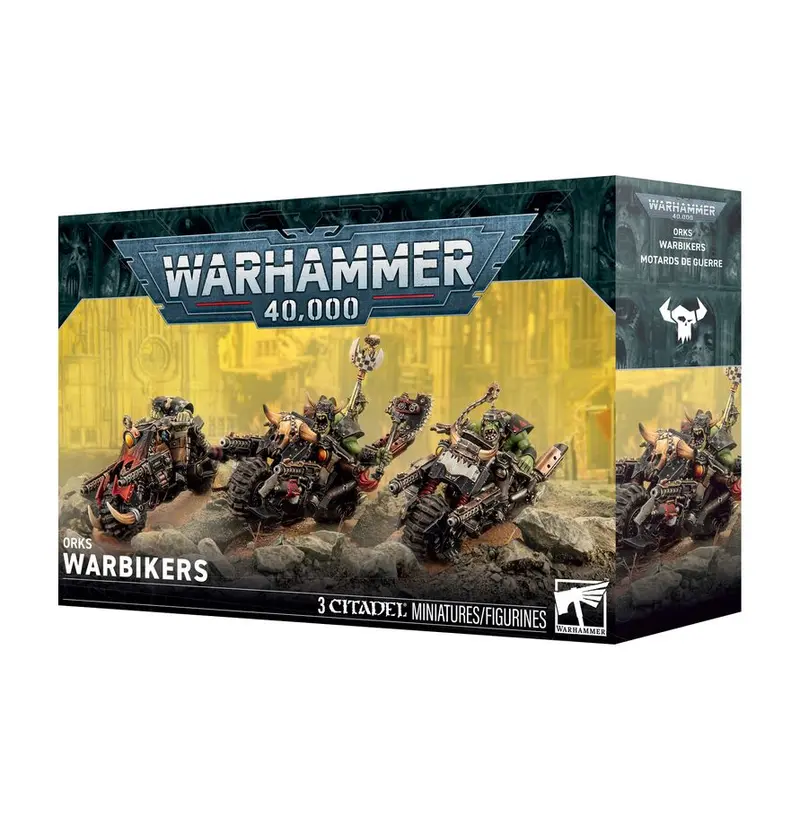 Moteroz Orks - 3 Motocicletas de Asalto Warhammer 40,000 | Kit 85 Piezas