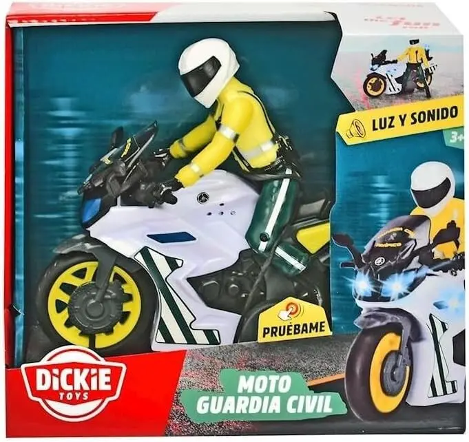 Moto guardia civil de juguete yamaha 17 cm - con luz y sonidos - dickie toys
