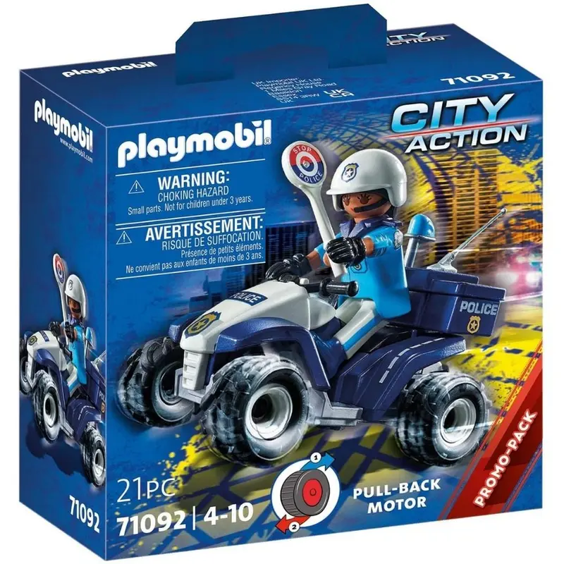 Moto quad con mujer policía PLAYMOBIL (71092)