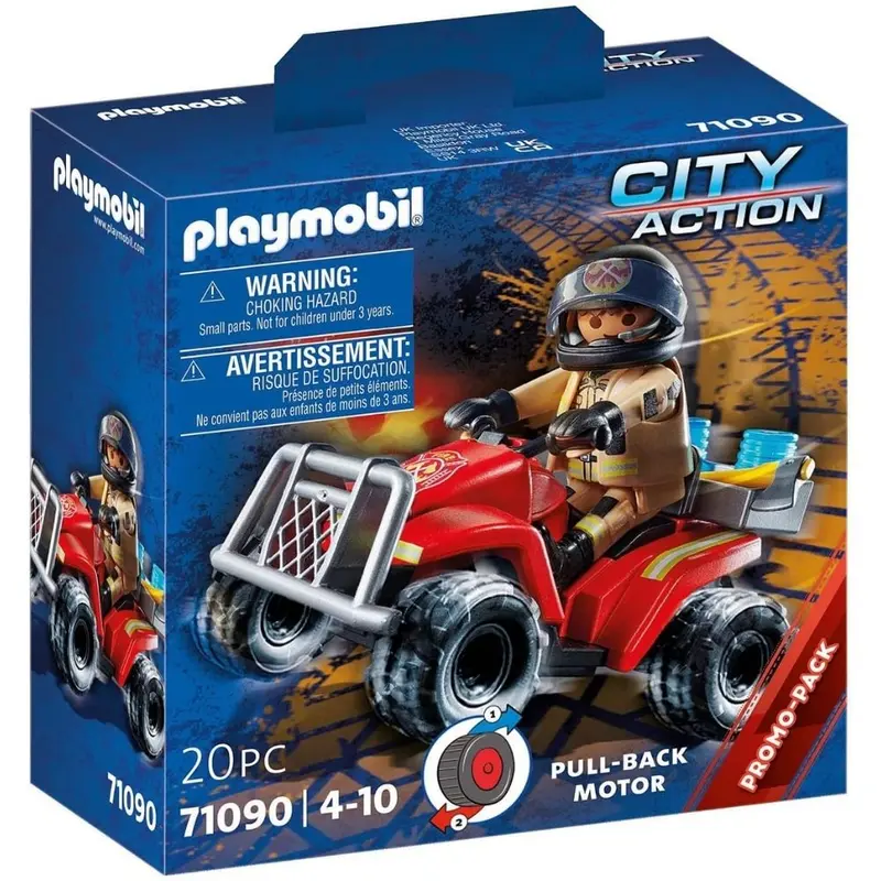 Moto quad de rescate bomberos PLAYMOBIL (71090)