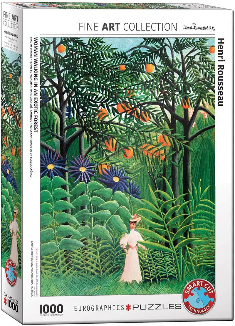 Mujer en un bosque exótico. Henri Rosseau