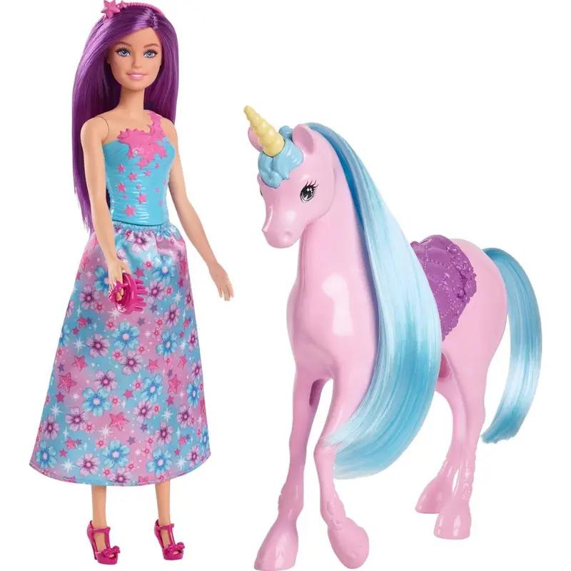 Muñeca Barbie y su unicornio