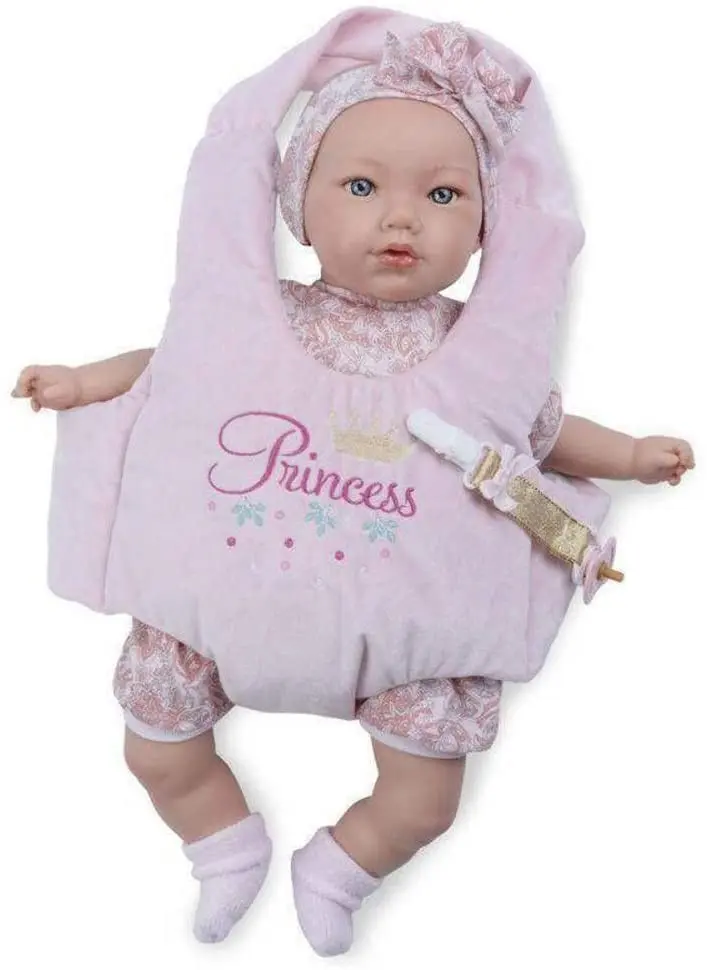 Muñeca Bebé Alina con Portabebé Marina & Pau | 45 cm