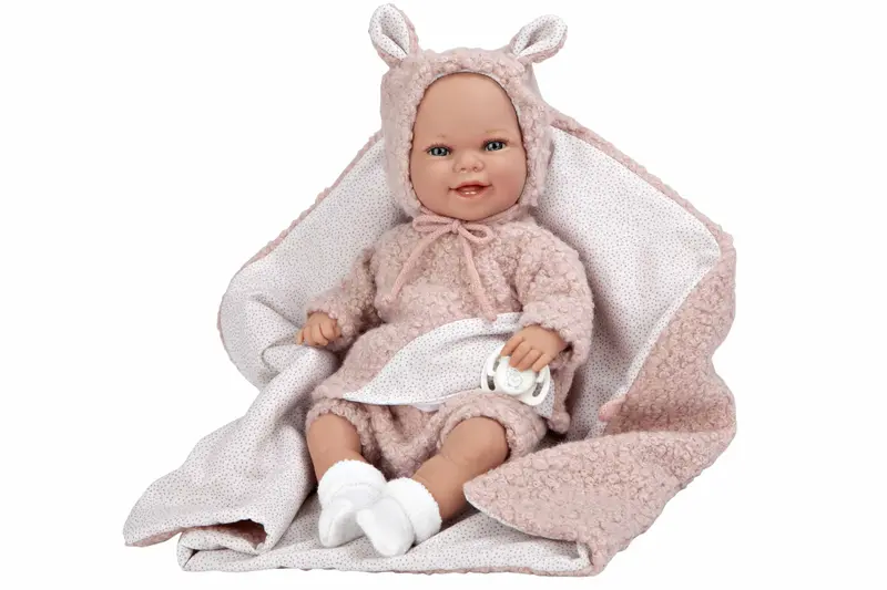 Muñeca de Peso Elegance Babyto Rosa 35 cm – Arias 60827 | Con Manta y Chupete