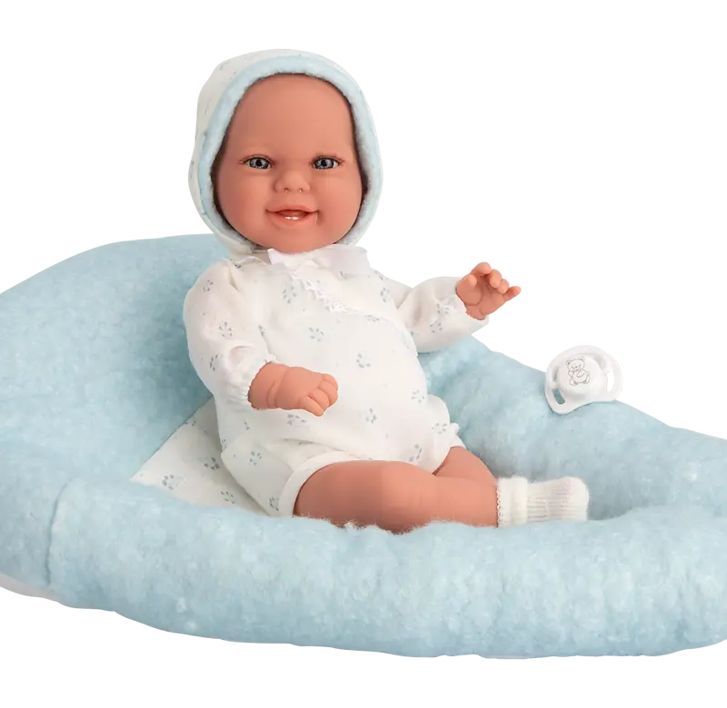 Muñeca de Peso Elegance Babyto Verde 35 cm – Arias 60876 | Con Cojín y Chupete