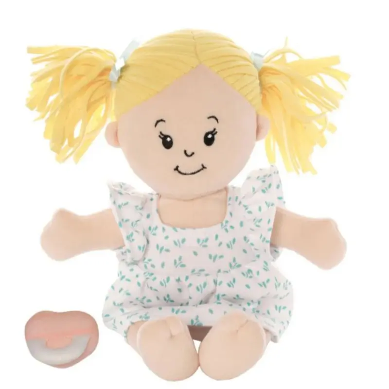 Muñeca de tela con coletas rubias — Love Stella Peach