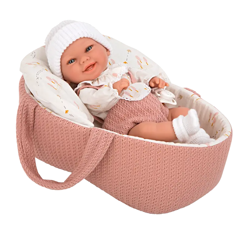 Muñeca Elegance 33 cm Babyto Rosa con Capazo - Arias 60729