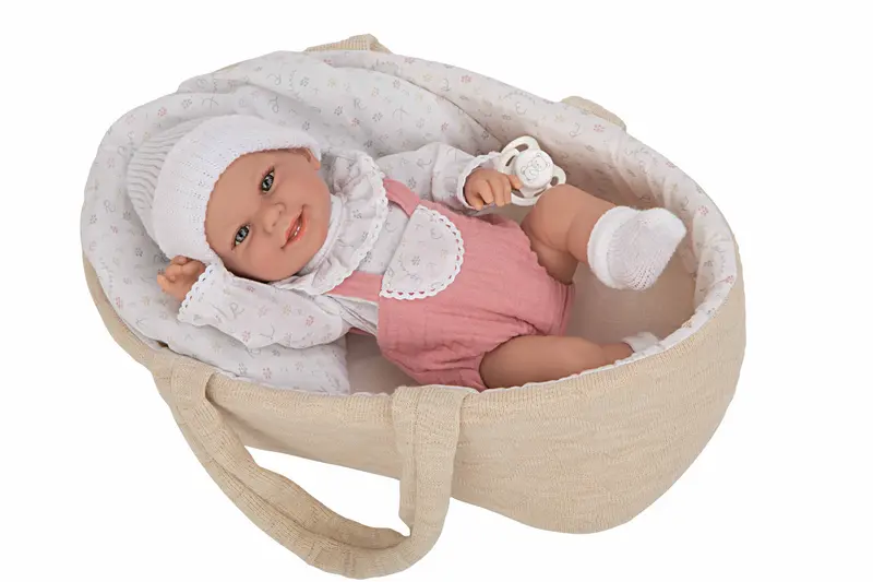 Muñeca Elegance 33 cm Babyto Rosa con Capazo - Arias 60740