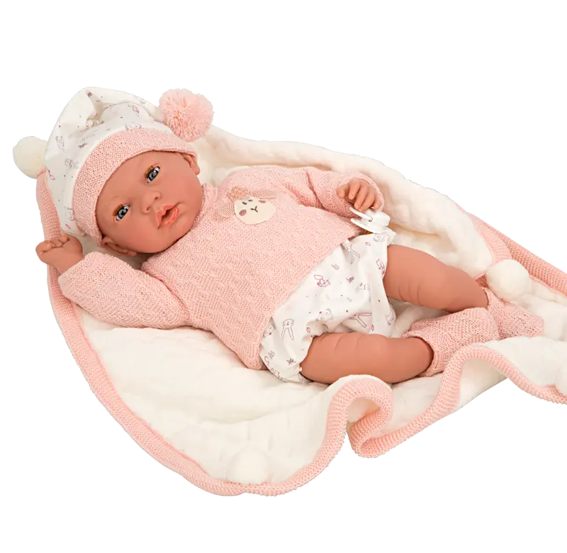 Muñeca Elegance 40 cm Andie con Ojo Durmiente y 14 Sonidos - Arias 60754