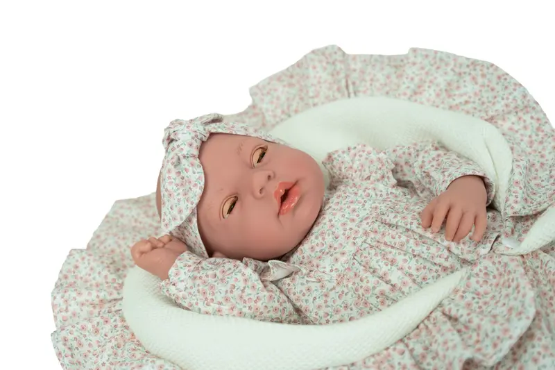 Muñeca Elegance 40 cm Andie Rosa con Manta y Lloro Magnético | Muñecas Arias 60964